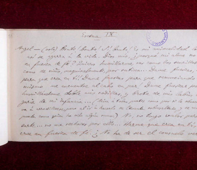 Manuscrito Miguel de Unamuno