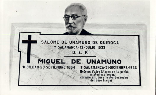 Lápida tumba Miguel de Unamuno