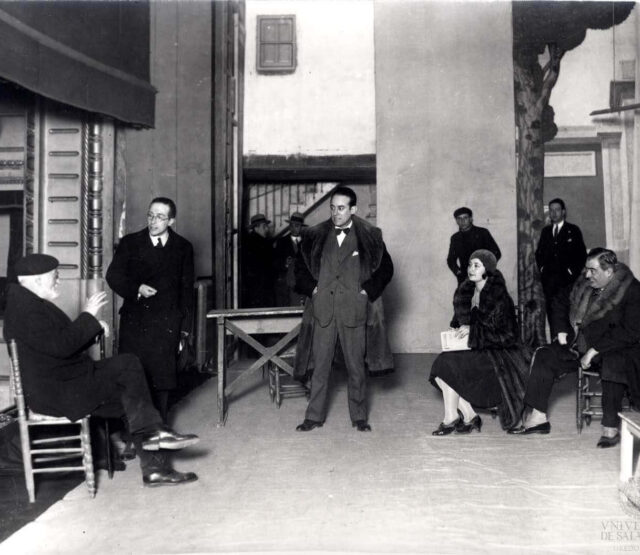 Unamuno con actores en Liceo ensayo sombras de sueño